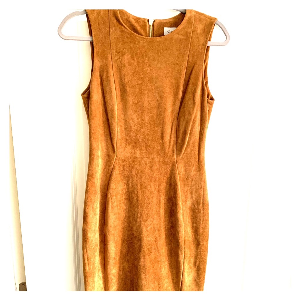 Suede camel color Calvin Klein dress